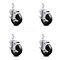 Service Caster 4 Inch Hard Rubber Wheel Swivel 3/4 Inch Square Stem Caster Set with Brake SCC SCC-SQ20S414-HRS-TLB-34-4 - alternate 1